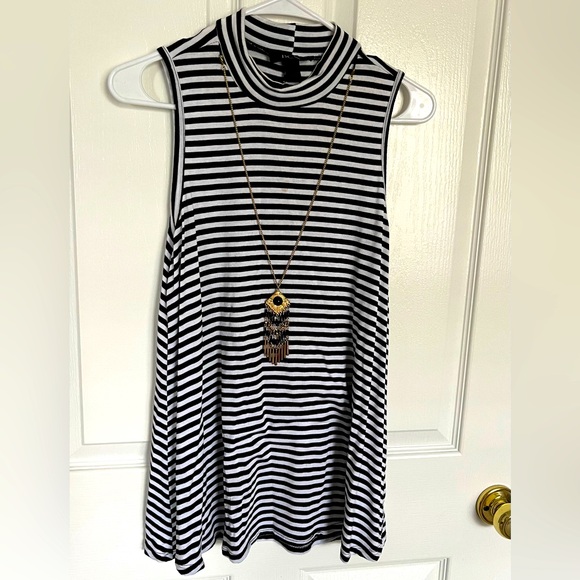 BCX Women’s Striped Tank - Picture 2 of 3